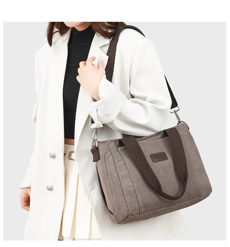 Women Handbags Ladies Canvas Shopping Tote Bag Clutch Female Crossbody Bags