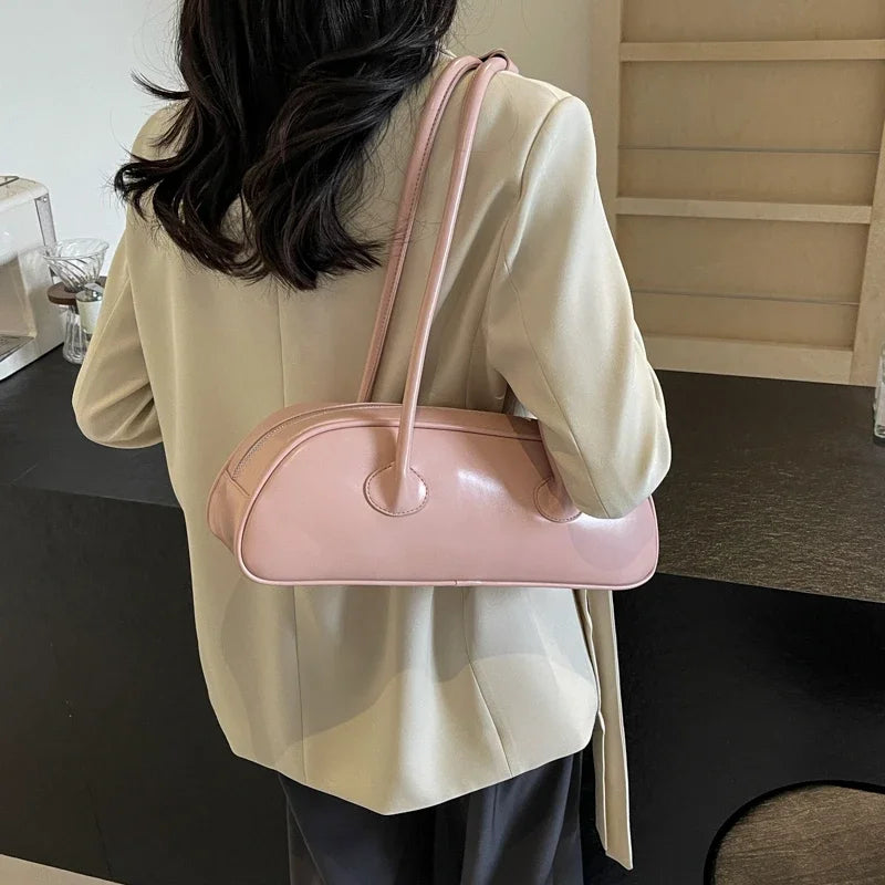Advanced Sense Retro Pu Zipper Ladies Shoulder Bags Trend 2025 Light Luxury Hot Sale Bags for Women New Handbag Bolsas Femininas