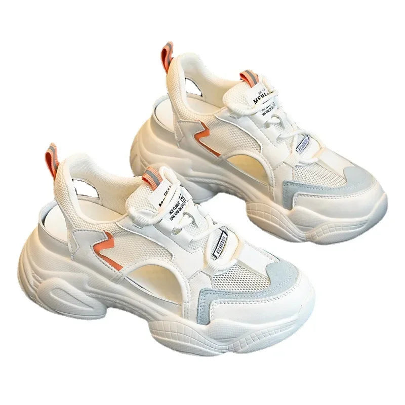 Women Sandals Summer New Lady Platform Chunky Comfortable Mesh Open Toe Casual Sports Sandals Ladies Shoes 2024