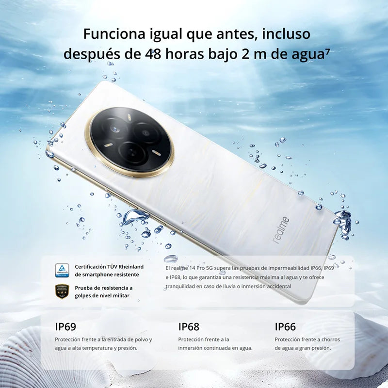 Realme 14 Pro 5G NFC smart phones dimension 7300 Energy 120 Hz 50 MP camera 6000 mAh battery charger not included