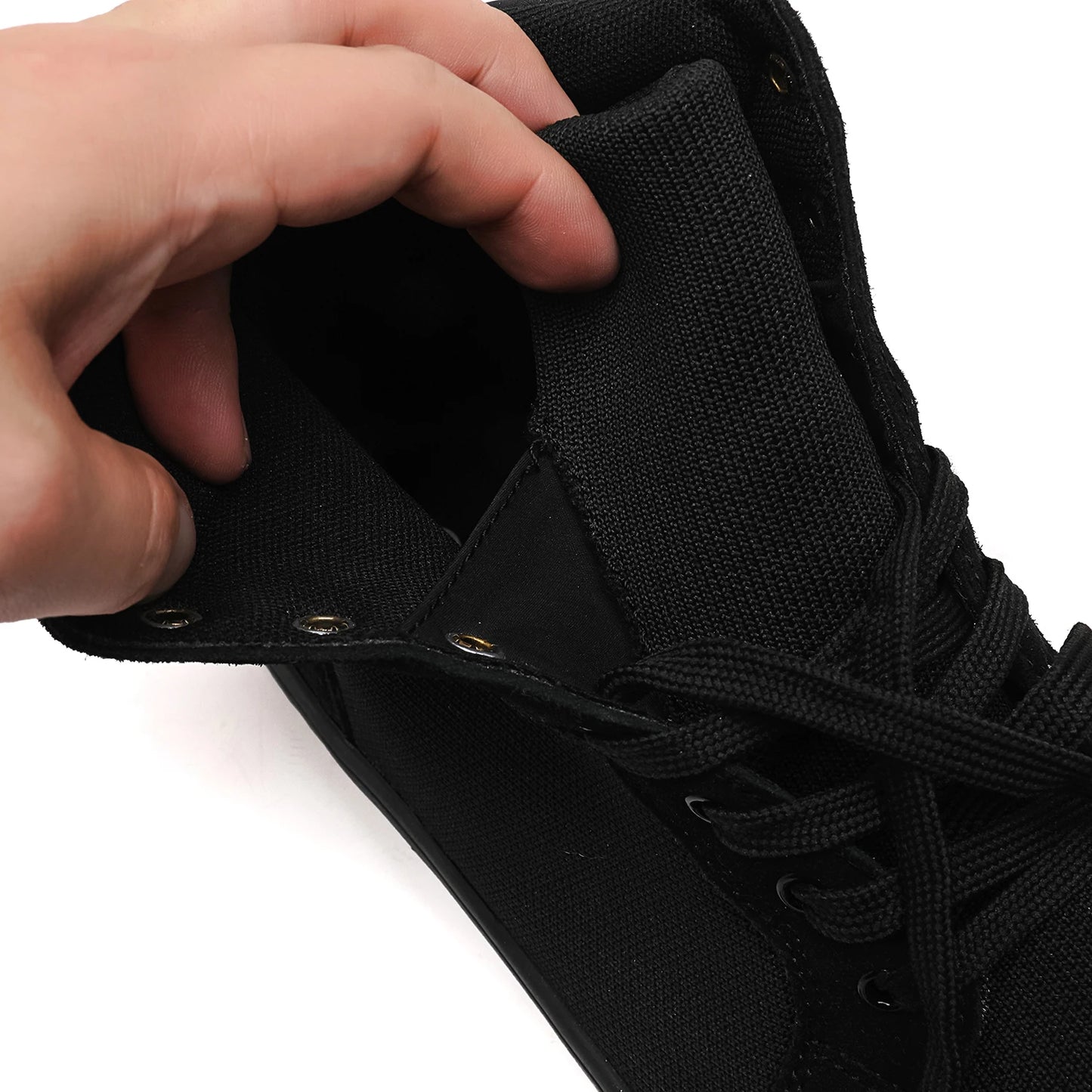 Wide Toe Shoes Spring Autumn Retro Warm Comfort Hiking Boots High Top Men Sneakers Non Slip Canvas Black Outdoor Hiking Shoes