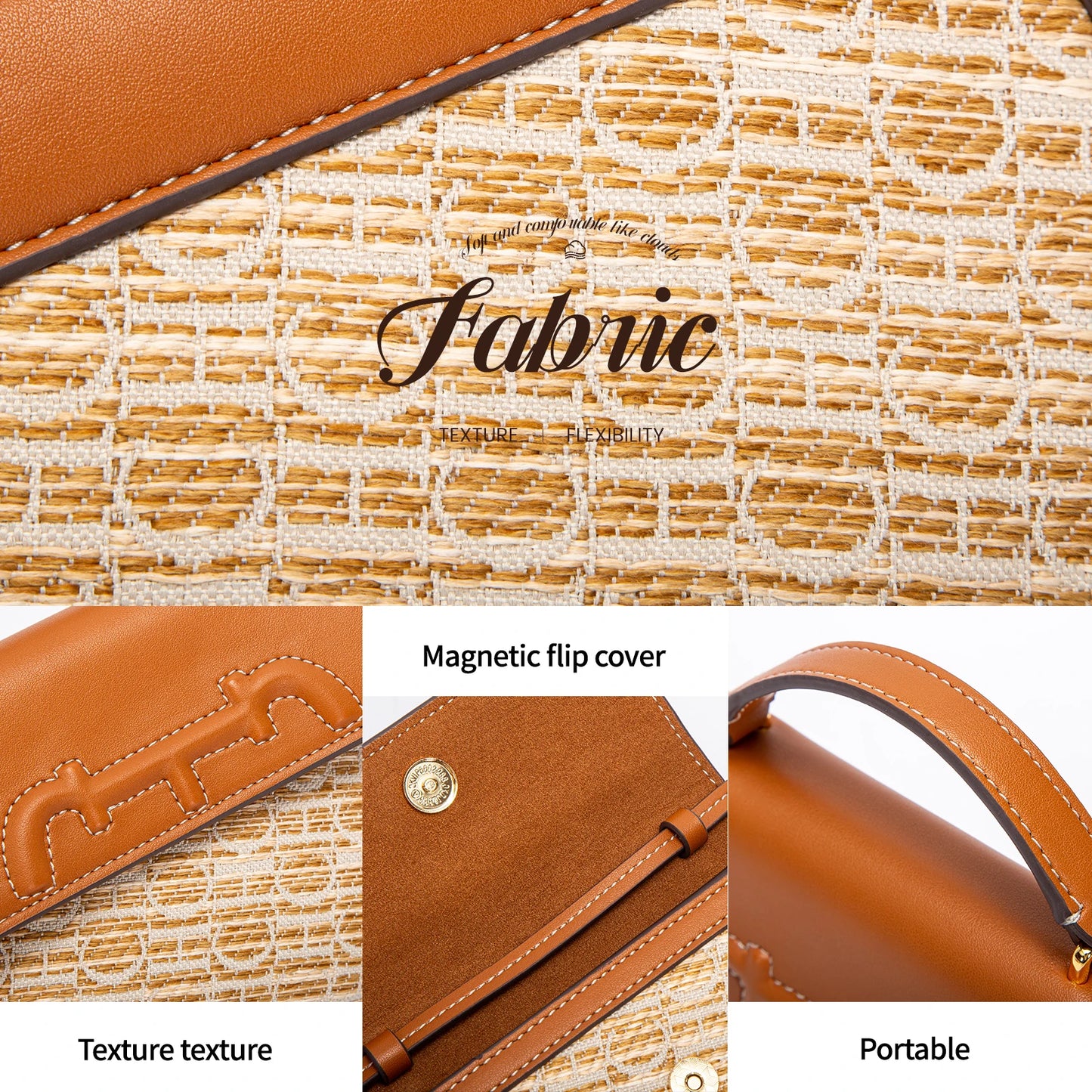 CHCH Women's Shoulder Bag New Handheld Flip Panel Panel Design Handbag