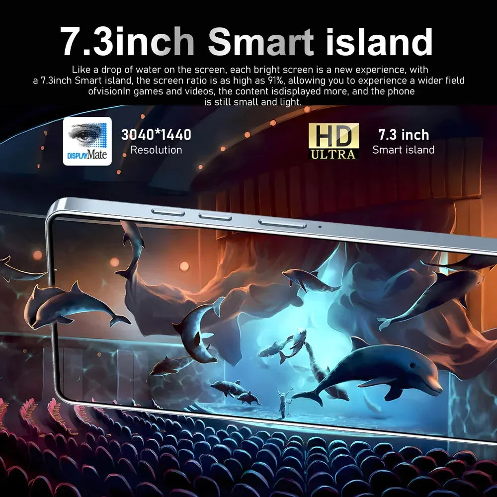 2025 GT10 Pro Original Smartphone 4G 5G 7.3HD 16G+1T Dual Sim Cellphones Android 13 Cell Phone 108MP 6800mAh Smart Mobile Phone