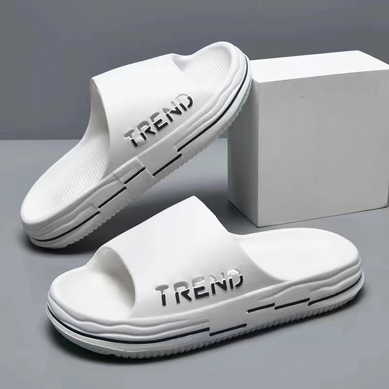 Men's Non-Slip EVA Platform Slides Comfortable Soft Sole Cloud Slippers For Indoor Outdoor Bathroom Beach Summer Sandals for Men