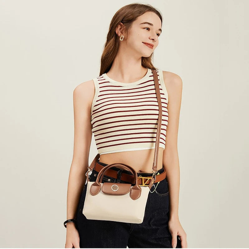 FOXER Fashion Women's Handbag Trapeze Bag 2025 New Summer Casual Crossbody Purse Female Shoulder Bag as Gift