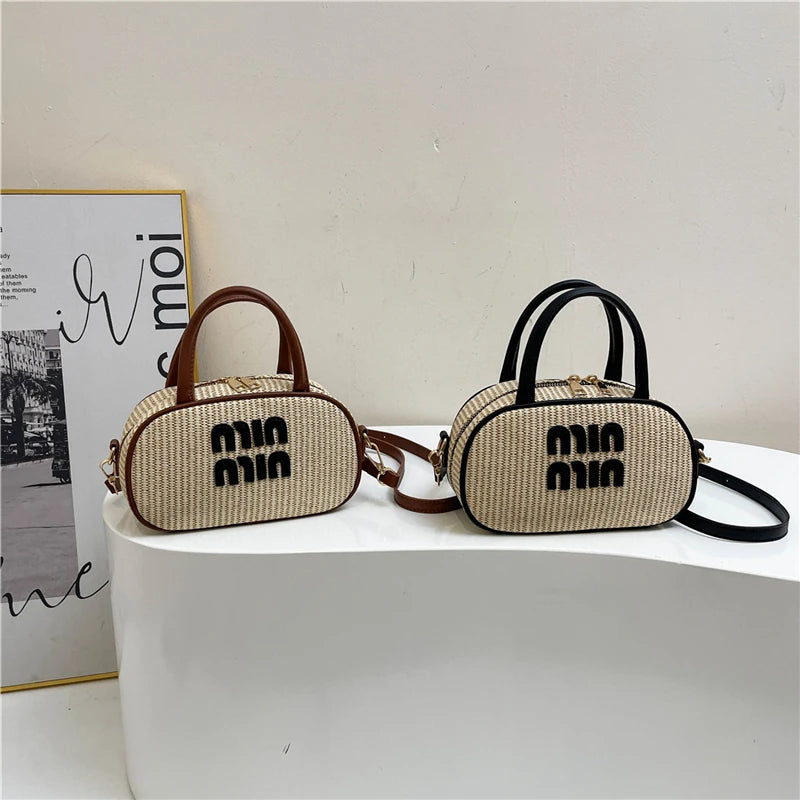Crossbody Bags for Women 2025 New Summer Straw Bag High Quality Purse and Handbag Designer Shoulder Bag Cute Beach Bag