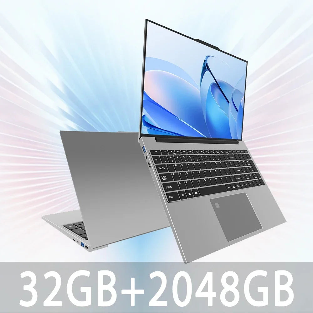 2025 New Laptop Computer Windows 11 32GB RAM 2TB SSD Intel Core i7 6500U 1920*1080 Resolution Laptop 15.6" Office Study Computer