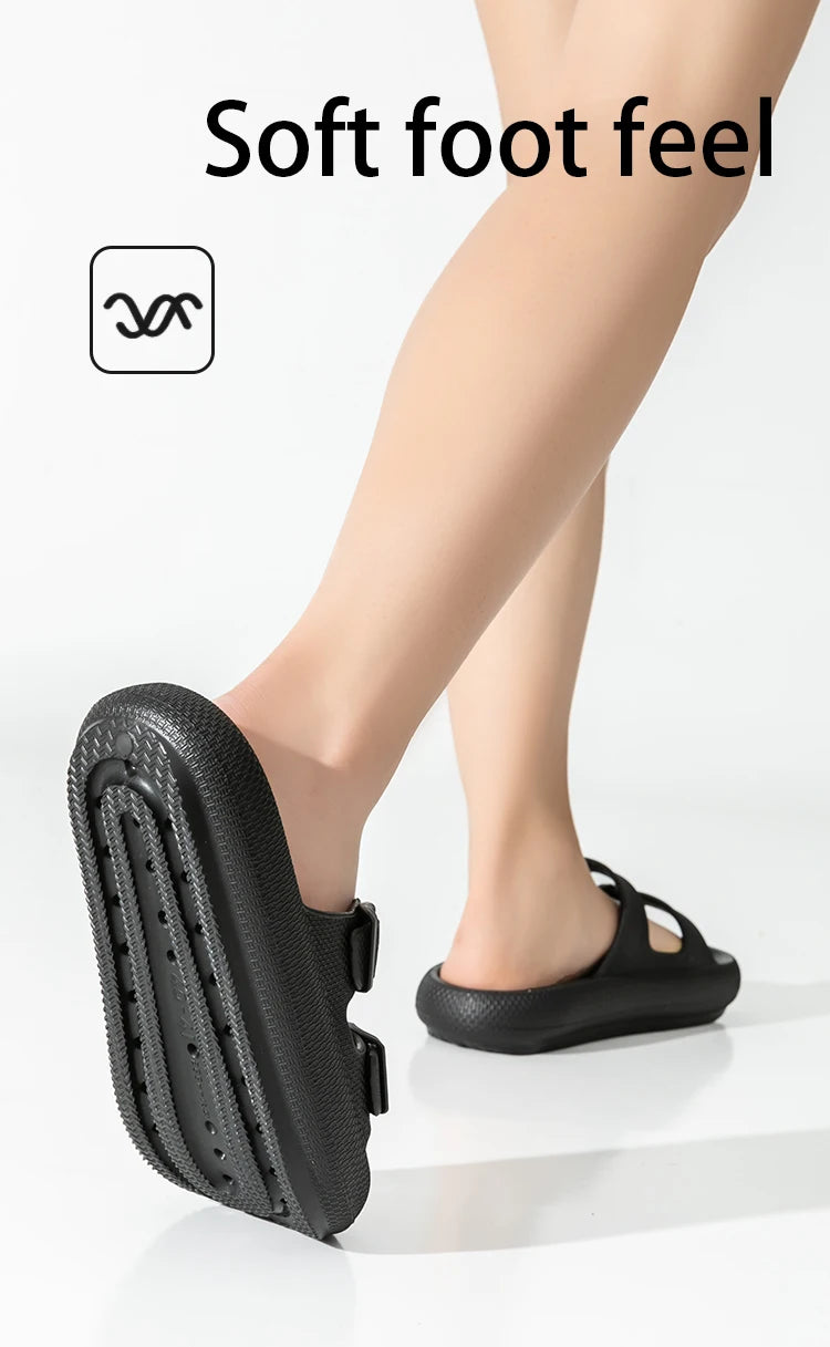 2025 New Men's Outdoor Fashion Thick Sole Sandals - Non-Slip Shower Slippers for Bathroom, Lightweight Comfortable House Slipper