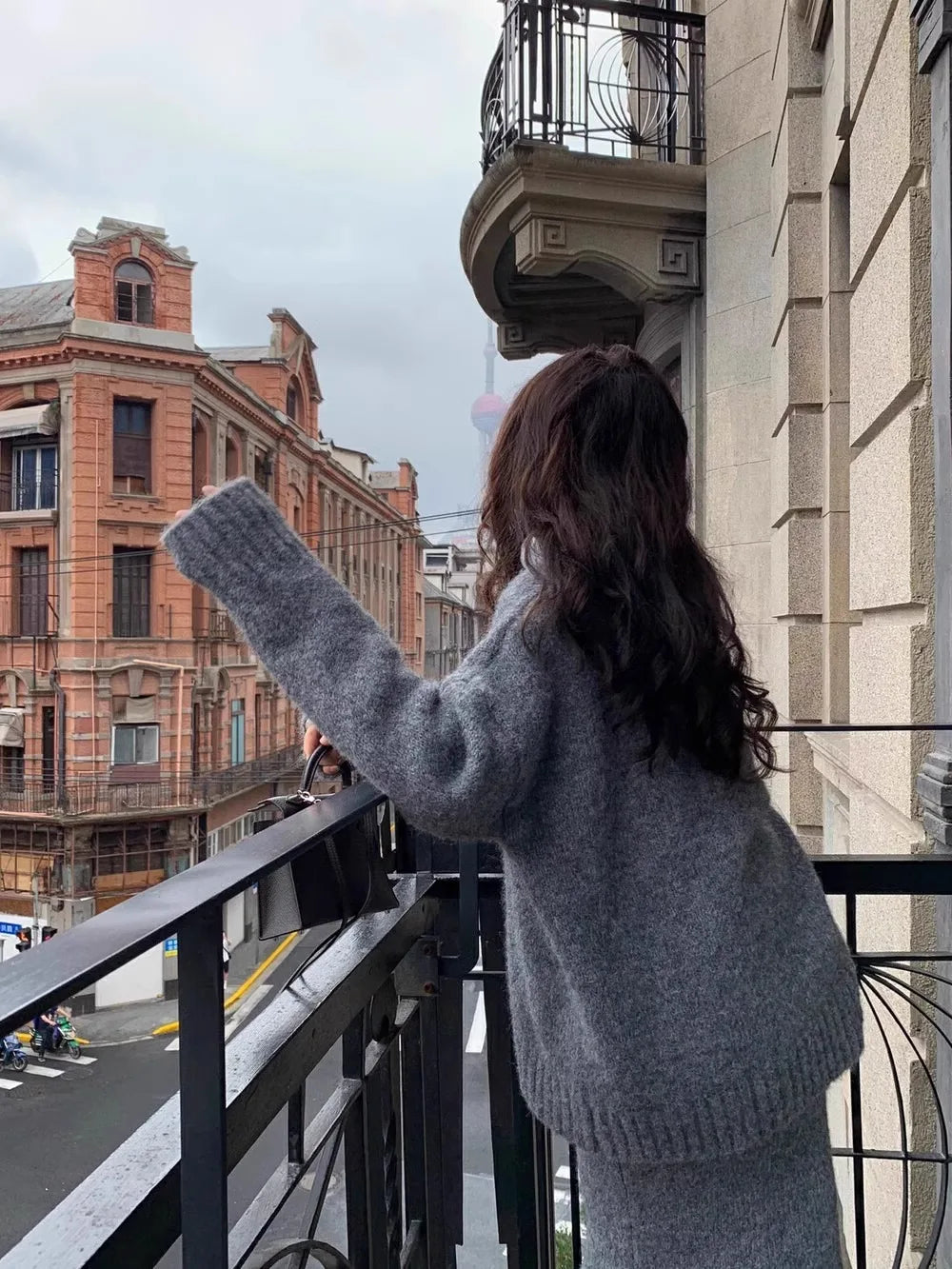 Elegant Solid Sweater Skirts Suits for Women Autumn Winter Fashion V-Neck Pullover Knitted Top Loose Skirt Casual Two Pieces Set