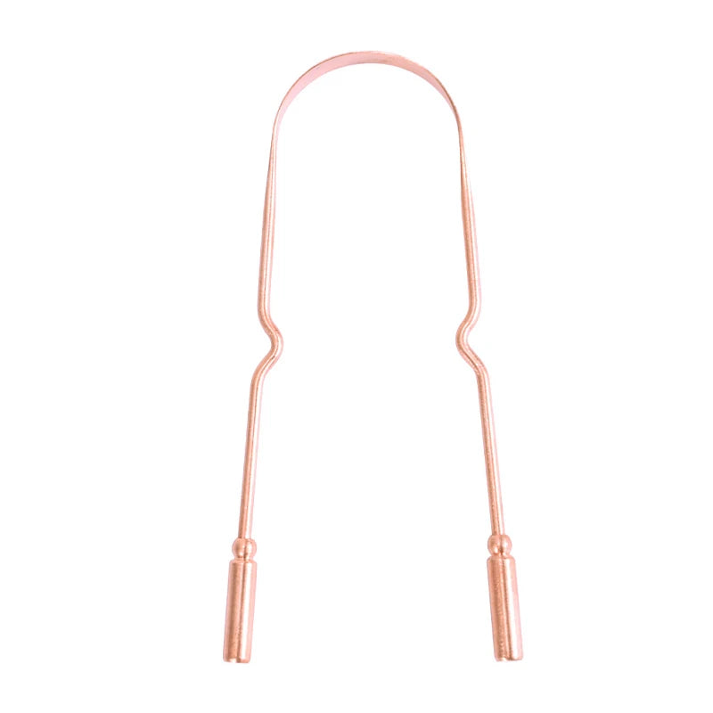 1 PC Copper Tongue Scraper U Shaped  Cleaner Travel Handy Case Remove Breath Cleaning Coated Oral Hygiene Scrapper Tools