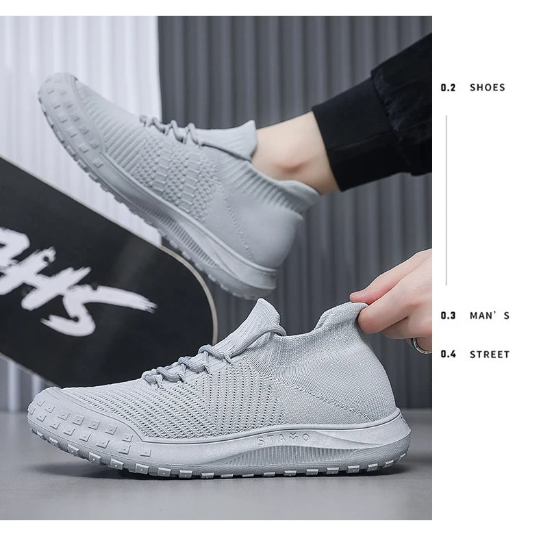 Men Casual Sneakers Summer Breathable Sport Shoes Outdoor Running Shoes male's Mesh Light Comfort Athletic Jogging Walking Shoes