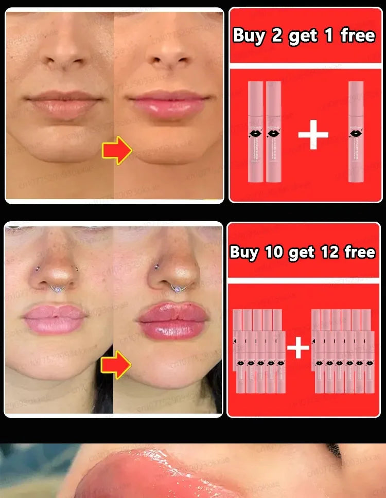 Lip plumping balm, quickly achieve extremely plump lips Instant Volumising Lip Plumper Oil Collagen Lip Gloss Moisturizer Repair