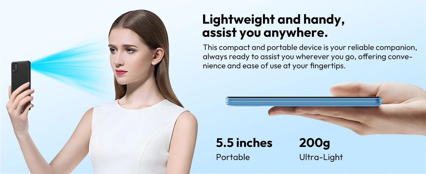 XGODY X32 Android 14 Smartphone 5.5 inch Dual SIM Octa Core 4GB+16GB Mobile Phones 2850mAh 5+8MP 4G Network Face ID Cellphones