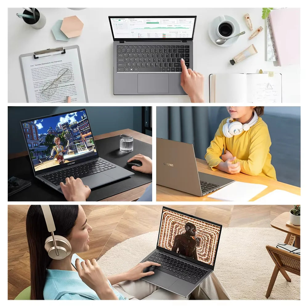 CHUWI GemiBook XPro 14.1 Inch Laptop Intel 12th N100 8GB DDR5 256GB SSD Windows 11 1920*1080 16:9 Screen WiFi 6 BT5.2 38Wh