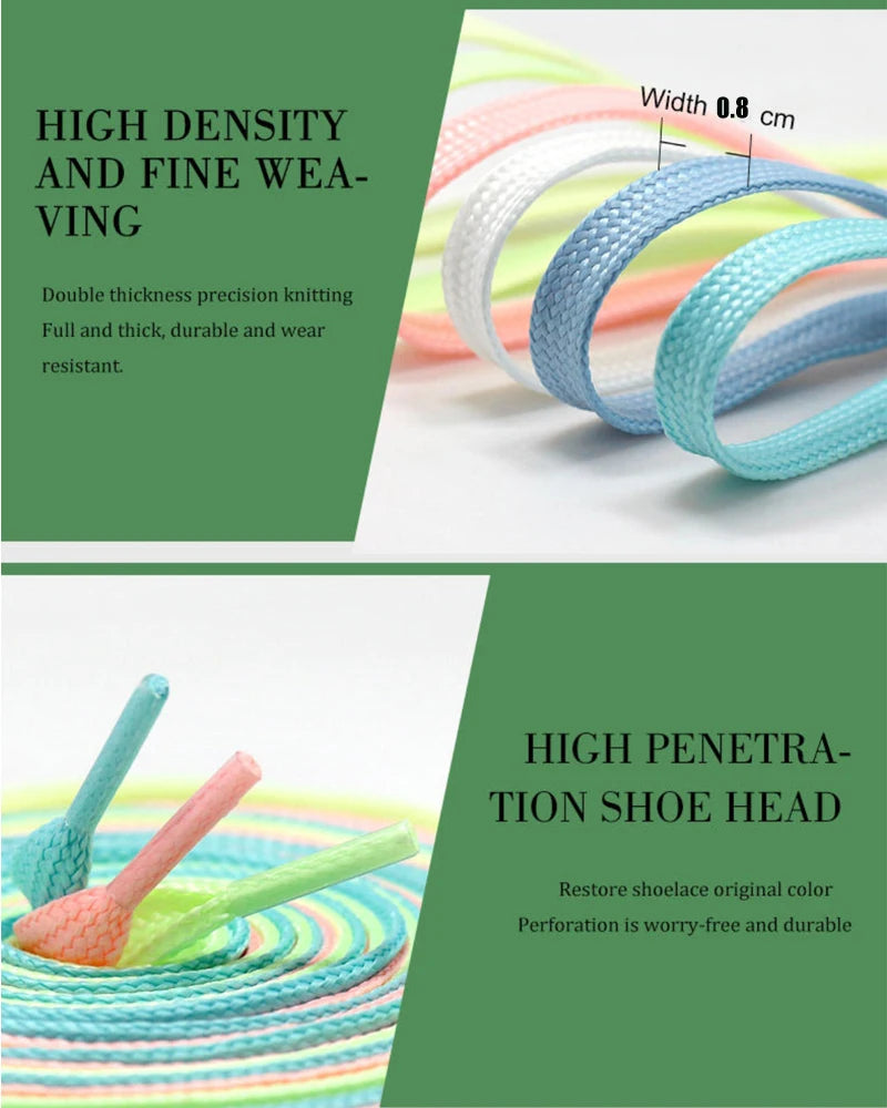 1pair Shoelaces Glow In The Dark Night Luminous Sports Shoes Accessories Elastic Laces Shoestrings Shoelaces for Kid Sneakers