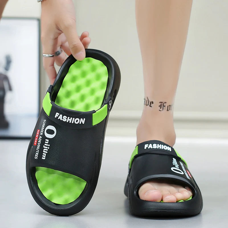 Men Slippers 2025 New Summer EVA Soft-soled Platform Slides Sandals Indoor Outdoor Walking Beach Shoes Flip Flops Mens Shoes
