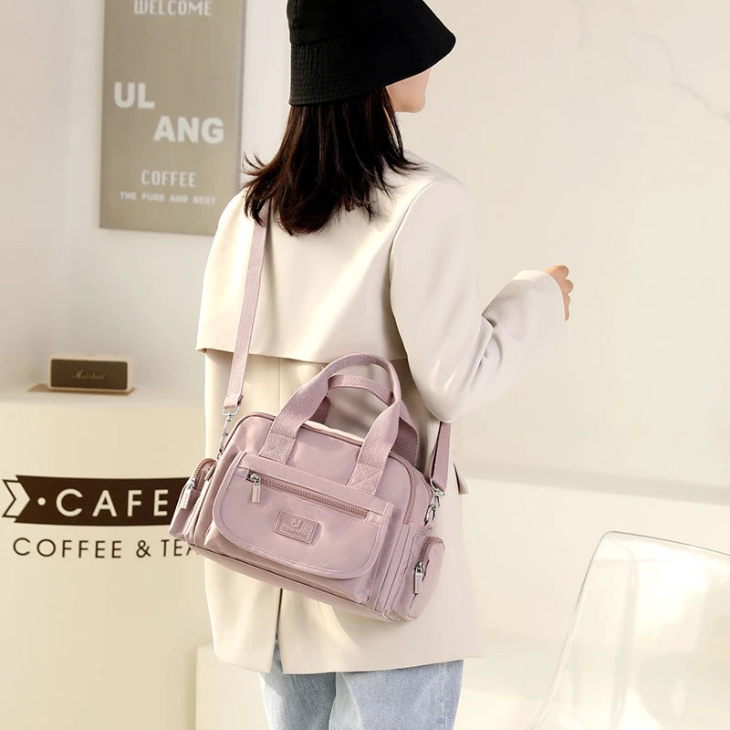 Fashion Multi Pocket Women‘s Handbag Durable Fabric Female Shoulder Bag Large Capacity Girls Shopping Bag Casual Tote SAC