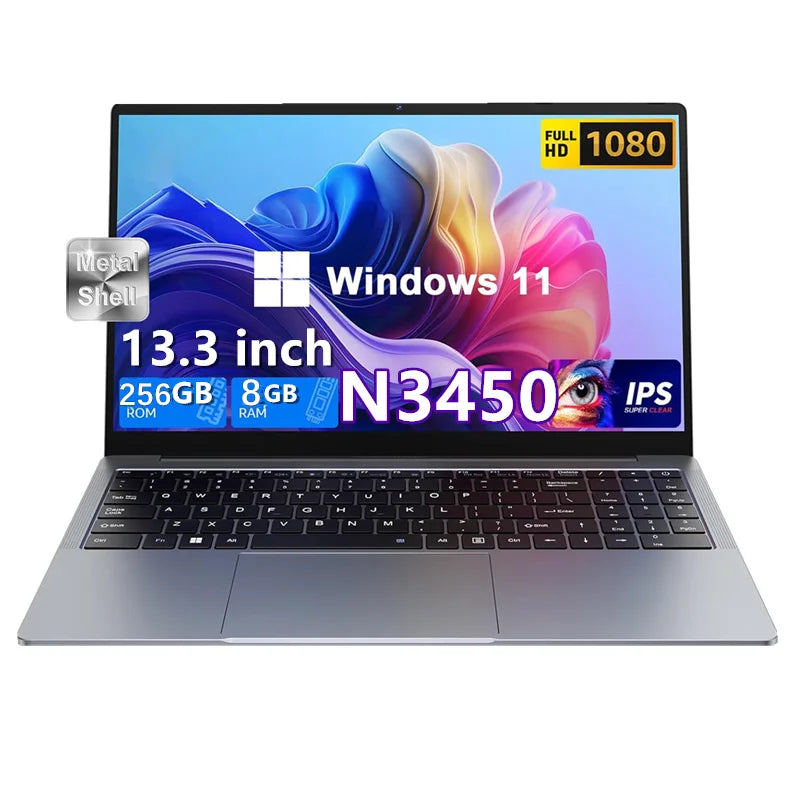 14 吋 Windows 11 筆記型電腦 EZbook S5，12GB LPDDR4 內存，256GB SSD，1080p FHD，J4105 CPU，賽揚 4 核心處理器