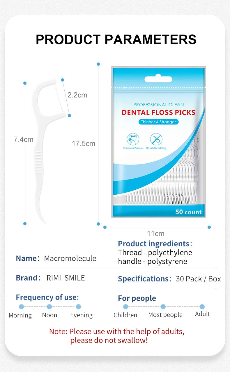 150/300pcs Dental Floss Picks Toothpicks With Thread fil dentairehilo dental flosser Tooth Threads Teeth Cleaning Oral health