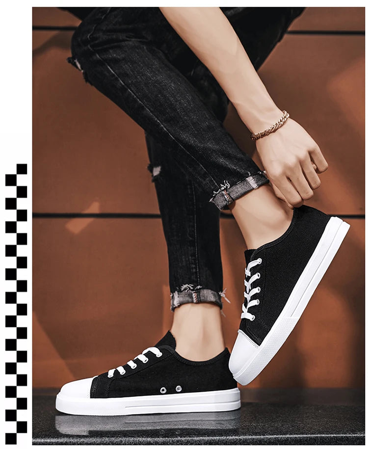 Men Canvas Sneakers Comfort Outdoor Walking Footwear Flat Casual skateboard Sports Shoes Skate Shoes Zapatos Hombe 2023