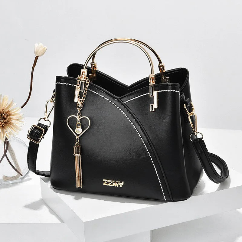 2025 New Women PU Handbag Bag Korean Style Large Capacity Shoulder Crossbody Bag Ladies High quality Leather Daily shopping Bag