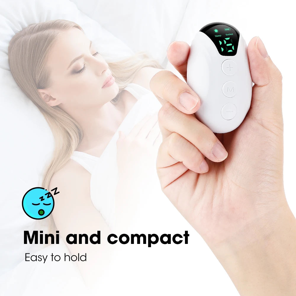 Handheld Sleep Device Mini Portable Sleep Aid Artifact Hypnosis Machine Help Sleep Smart EMS Pulse Stimulation USB Charging