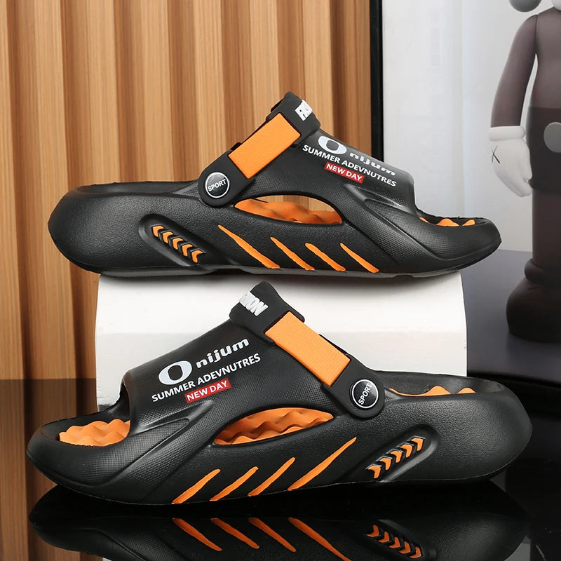 Men Slippers 2025 New Summer EVA Soft-soled Platform Slides Sandals Indoor Outdoor Walking Beach Shoes Flip Flops Mens Shoes