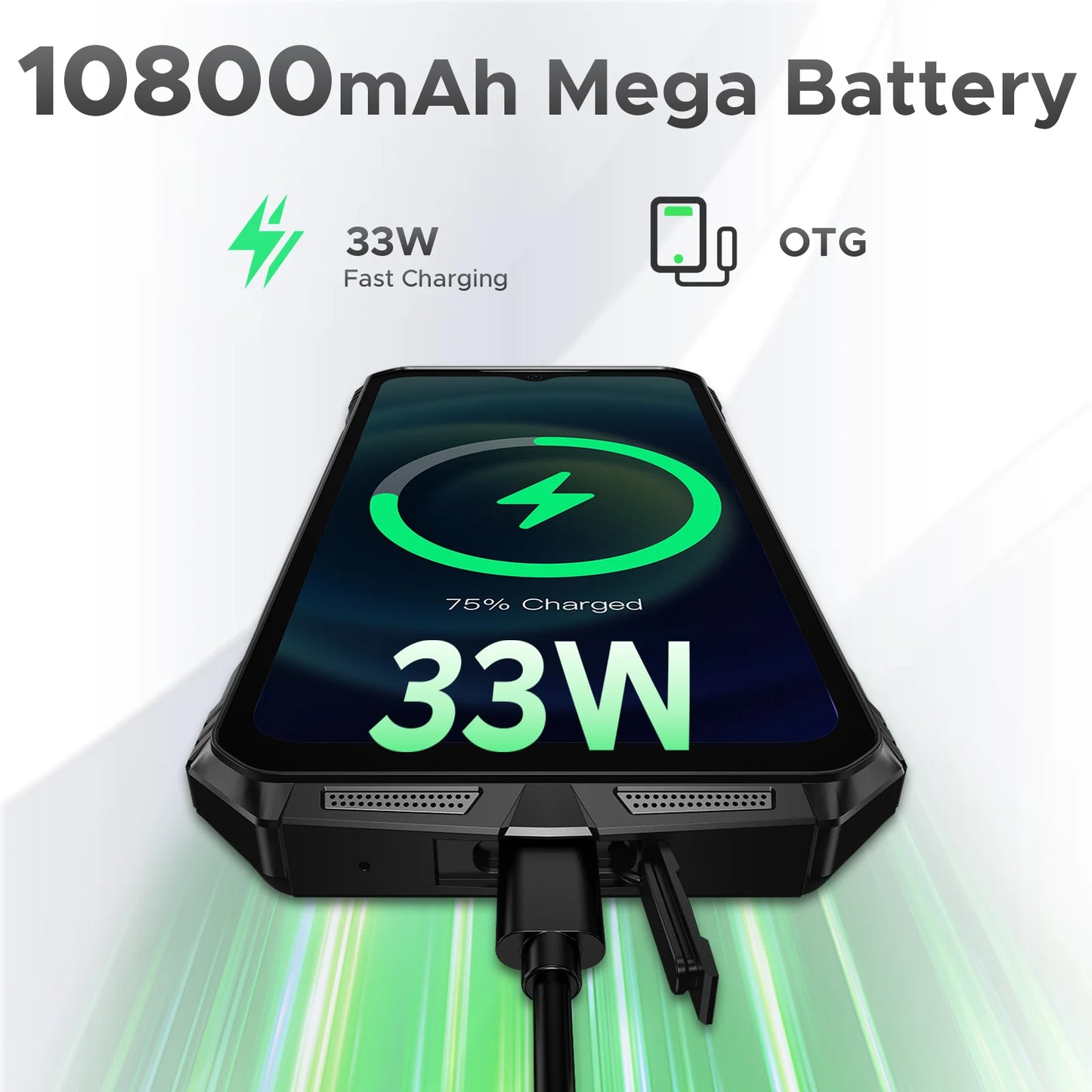 DOOGEE S118 Pro 5G Rugged Phone dimension 7050 6.6 ''FHD 120Hz 8GB RAM 512GB ROM 10800mAh Battery Cell Phone NFC Mobilephones