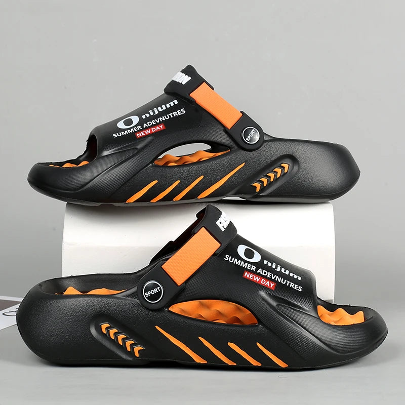 Men Slippers 2025 New Summer EVA Soft-soled Platform Slides Sandals Indoor Outdoor Walking Beach Shoes Flip Flops Mens Shoes