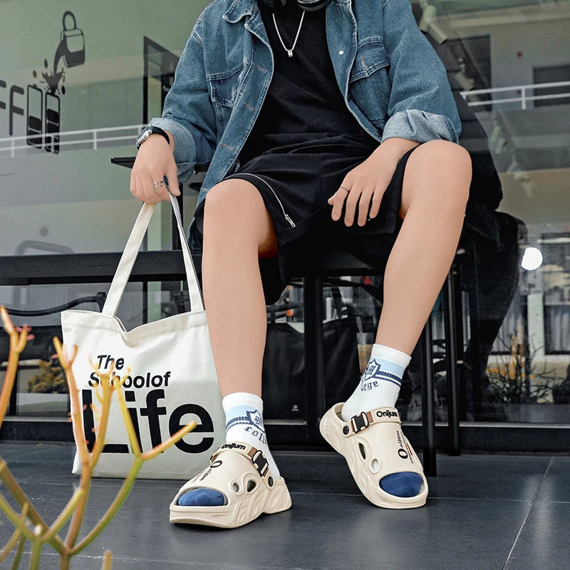 2025 New Men Slippers Summer Slides Dual-purpose Sandals EVA Soft-sole Unisex Men Women Indoor Outdoor Walking Beach Shoes