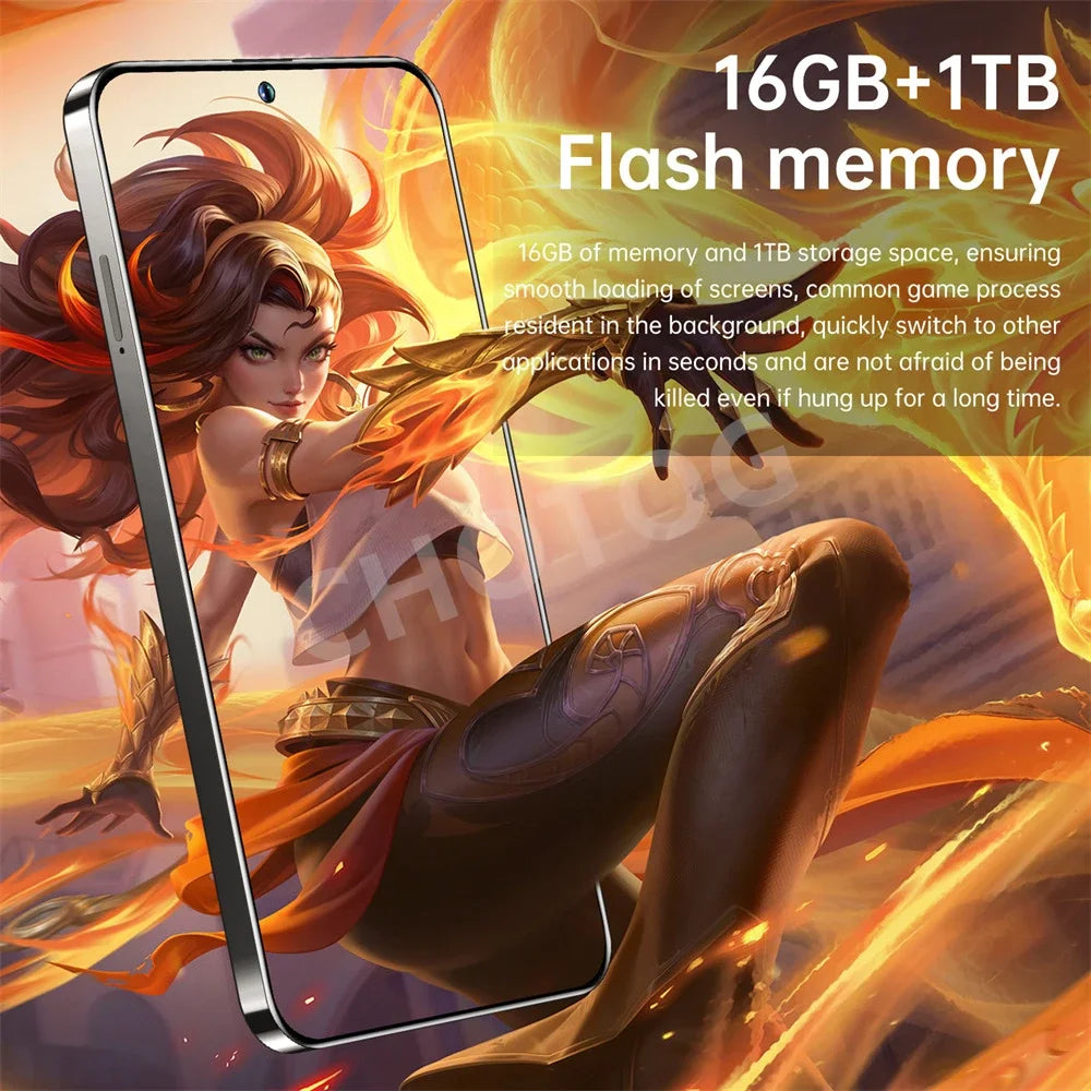 S+ 25 Ultra Global Version Original 7.3HD Mobile Phones 4G 5G Dual Sim Card Cell Phone Android 14 Smartphone 7800mAh Cellphone