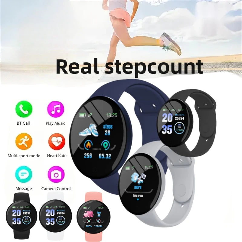 2025 New D18 Multifunctional Smart Watch Men & Women Bluetooth Connected Phone Music Fitness Sports Bracelet Sleep Monitor watch