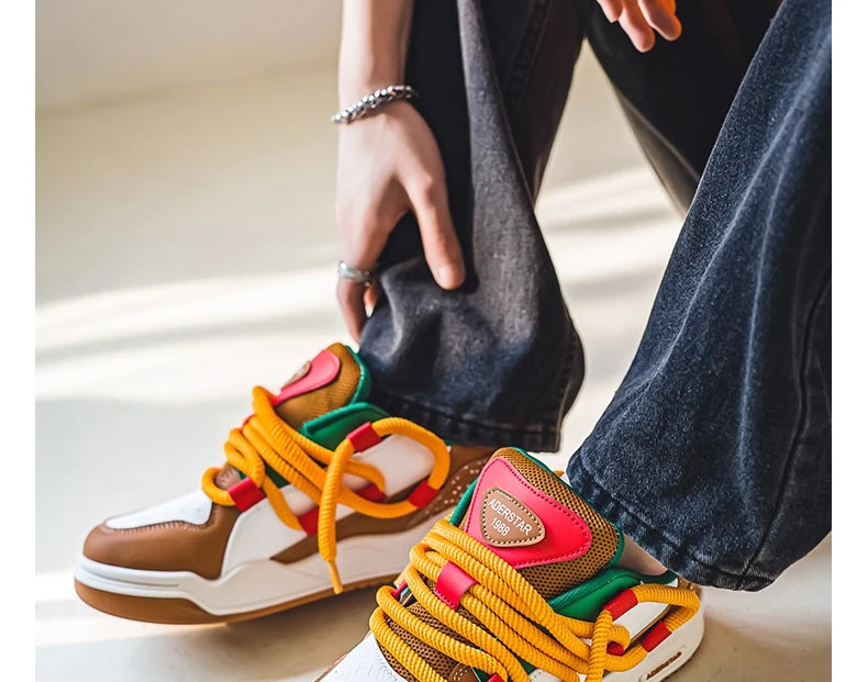 2024 Fashion Men's Casual Sneakers Platform Shoes Size 46 Comfortable Chunky Designer Skateboard Shoes for Men zapatillas hombre