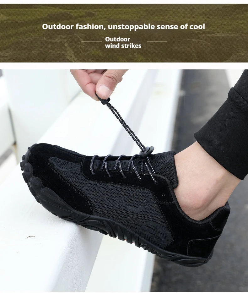 Wide Fit Sneakers for Men and Women Zero Drop Barefoot Shoes with Elastic Band for Beach Hiking and Daily Wear