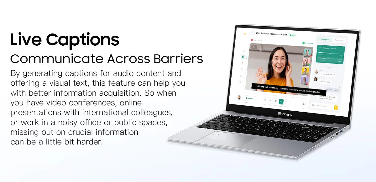 Blackview AceBook 8 Laptop 15.6" 12th Gen Intel Alder Lake N97 16GB RAM 512GB SSD + expansion up to 1TB Windows 11 Home 15.6"