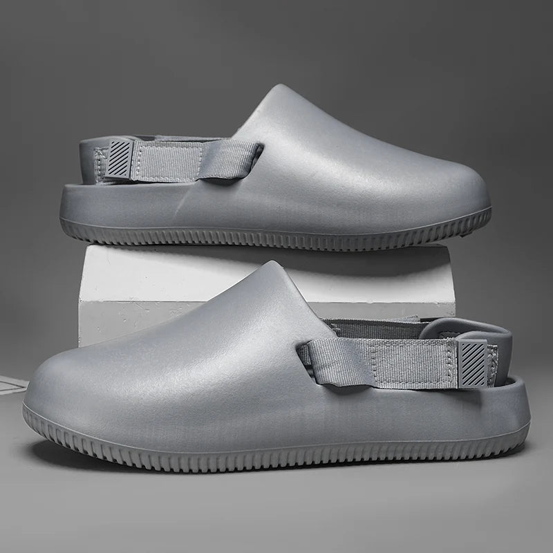 Summer Men Slippers Platform Outdoor Beach Sandals Clogs Quick Dry Non-Slip Indoor Home Slides Bathroom Shoe Male Casual Loafers