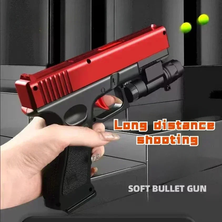 Lower Magazine G17 Manual Pistol Foam Soft Ball Bullet Toy Gun Airsoft Launcher CS Shooting Games Weapons for Kids Boys Gift