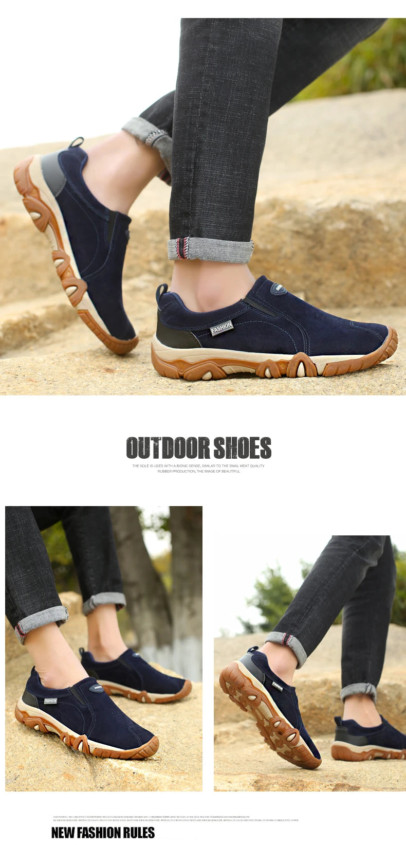 2023 New Outdoor Hiking Camping Light Running Lucky Shoes Jogging Casual Sports Men's Shoes Non Slip Loafers Hiking Shoes 39-46