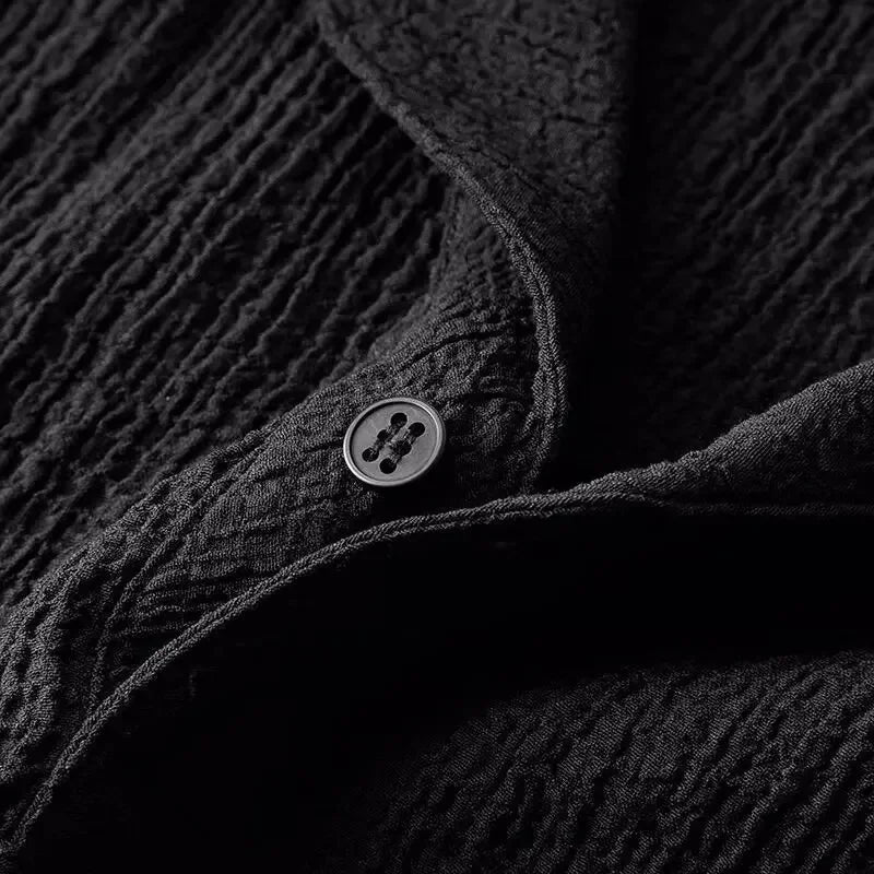 冰絲男士夏季新款短袖休閒運動套裝V領半袖T卹配褲子兩件套薄款衣服