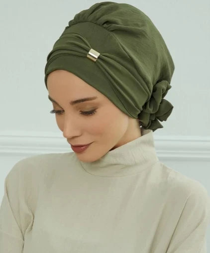 Muslim Solid Instant Turban Hat Hijab Women Caps Islamic Bandana Bonnet Fashion