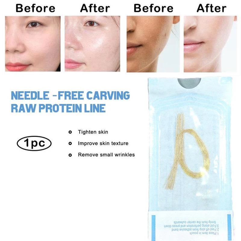60/120pcs 24K Gold Protein Line Absorbable Anti-wrinkle Face Filler Firming Fade Fine Lines Collagen Thread Anti-Aging Serum