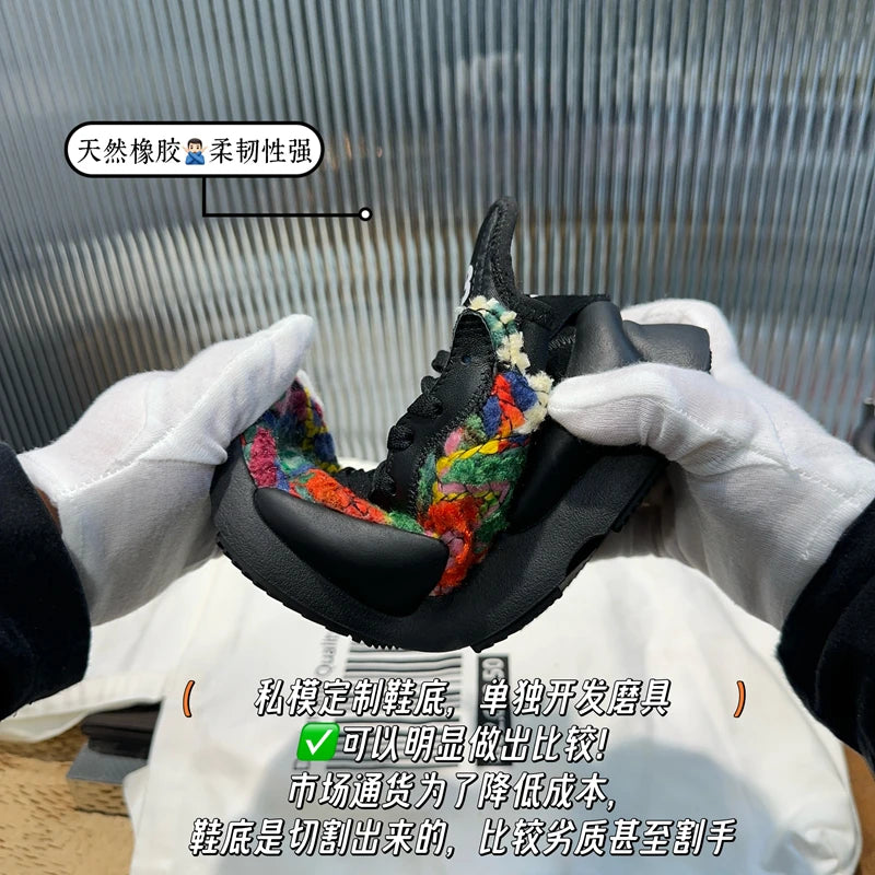 Handcrafed Casual Sneakers Man Platform Leather Canvas Sports Running Shoes Zip Upper Trainers Breathable Men Footwear Man Shoes