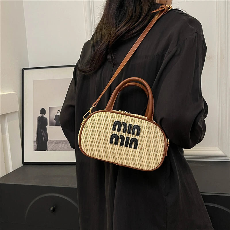 Crossbody Bags for Women 2025 New Summer Straw Bag High Quality Purse and Handbag Designer Shoulder Bag Cute Beach Bag