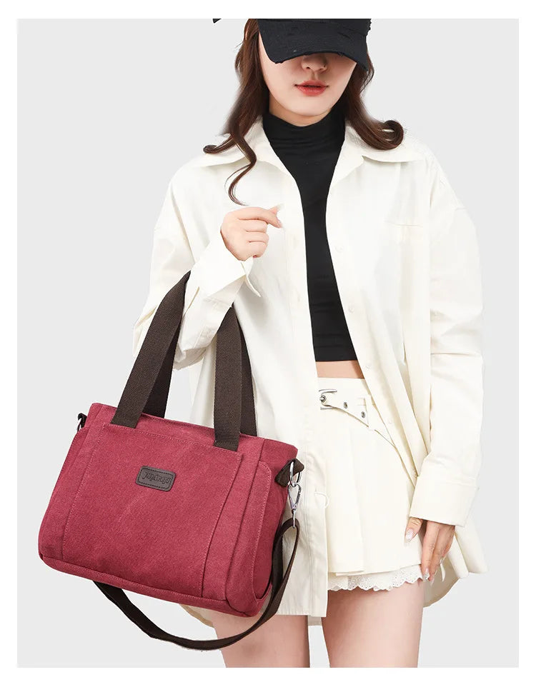 Women Handbags Ladies Canvas Shopping Tote Bag Clutch Female Crossbody Bags