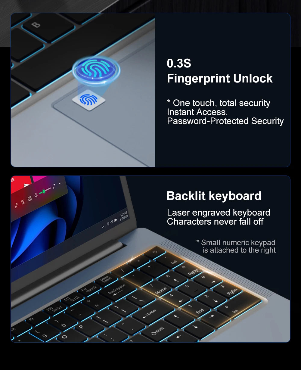 Laptop 16 inch 2.5K 120Hz Intel Core i9-12900HK WiFi 6 32GB RAM 1TB SSD Laptop Windows 11 pro Notebook Office Computer