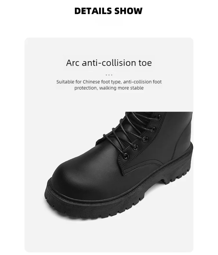 Couple's casual boots four season men's and women's high top leather boots fashion thick soled non slip plus size outdoor boots
