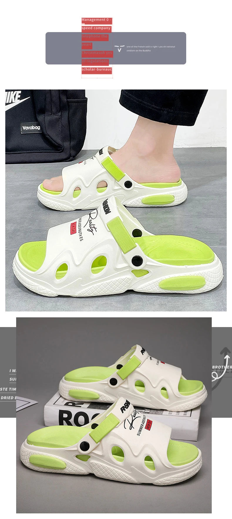 Sandals Beach Shoes Men's Slippers Soft and Comfortable Thick Bottom Wear-resistant Indoor and Outdoor Bathroom Unisex Fashion