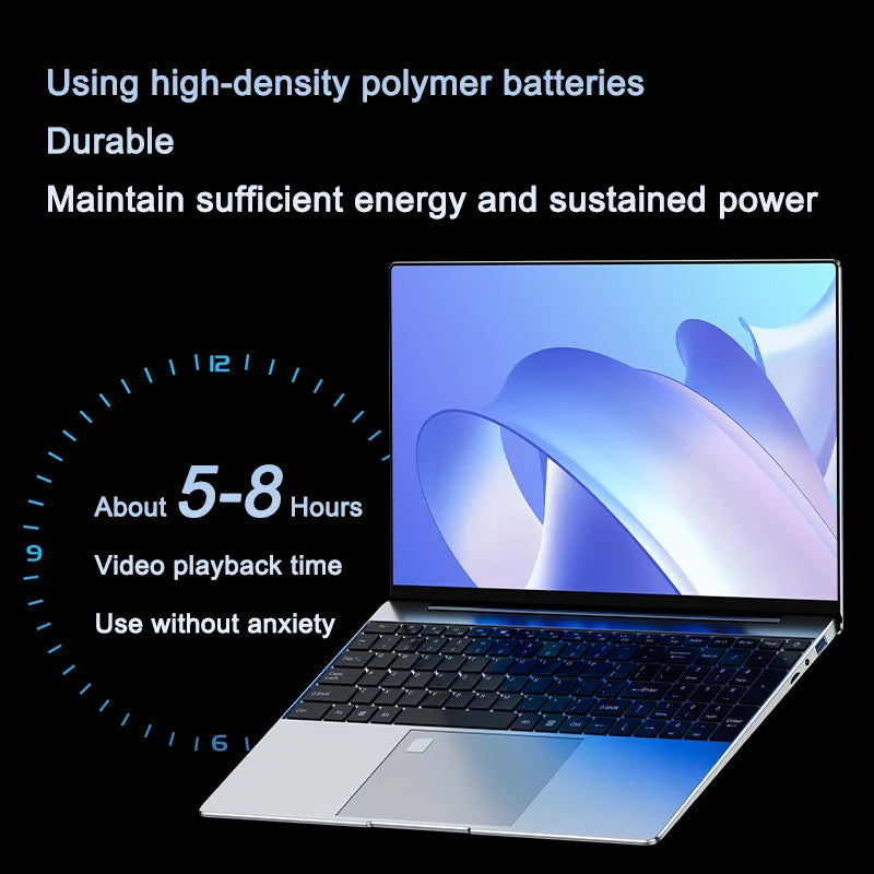 Original 15.6"  N5095 laptop, Windows 11 Professional 32GB 2048 GB fingerprint unlock backlit keyboard portable office laptop