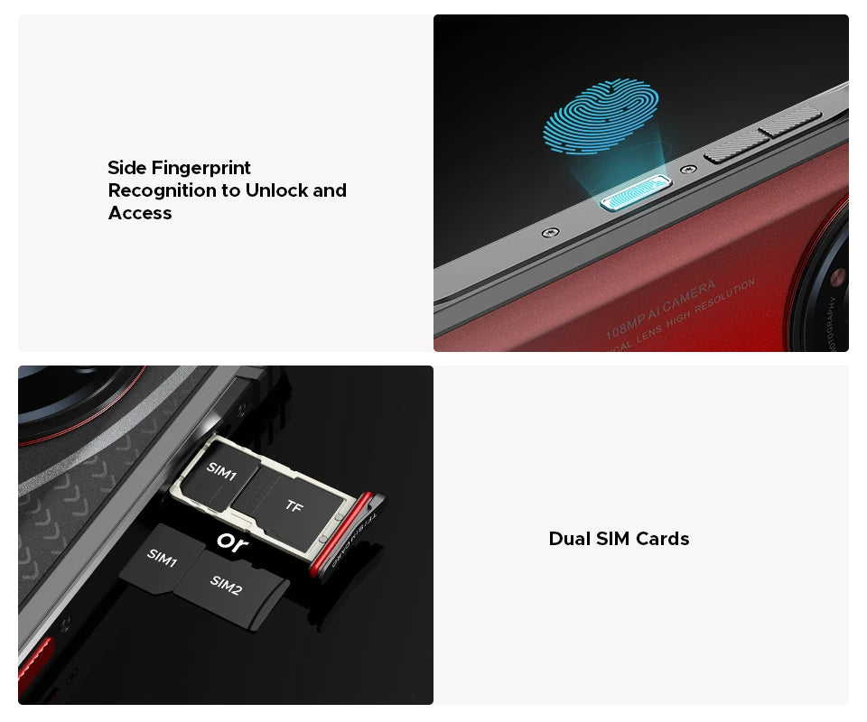 DOOGEE S118 Pro 5G Rugged Phone dimension 7050 6.6 ''FHD 120Hz 8GB RAM 512GB ROM 10800mAh Battery Cell Phone NFC Mobilephones