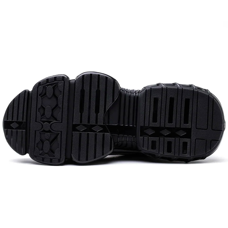 Rotating Button Work Sneaker Air Cushion Steel Toe Safety Boots Anti-Smash Work Shoes Indestructible Protective Safety Shoes Men